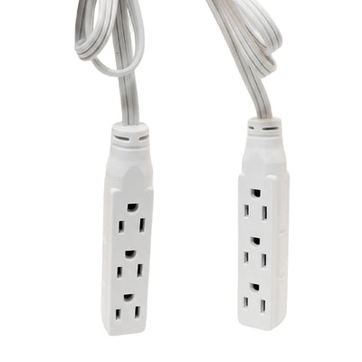 Twin Extension Cord Power Strip with Flat Plug (ETL Certified)