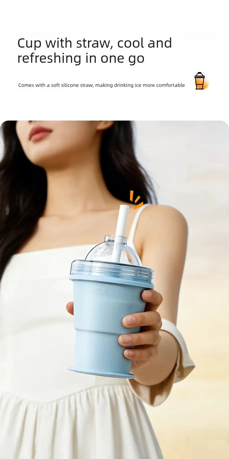 2-in-1 Ice Ball Water Bottle & Mold