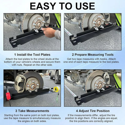 2PCS Wheel Alignment Toe Plates (I)