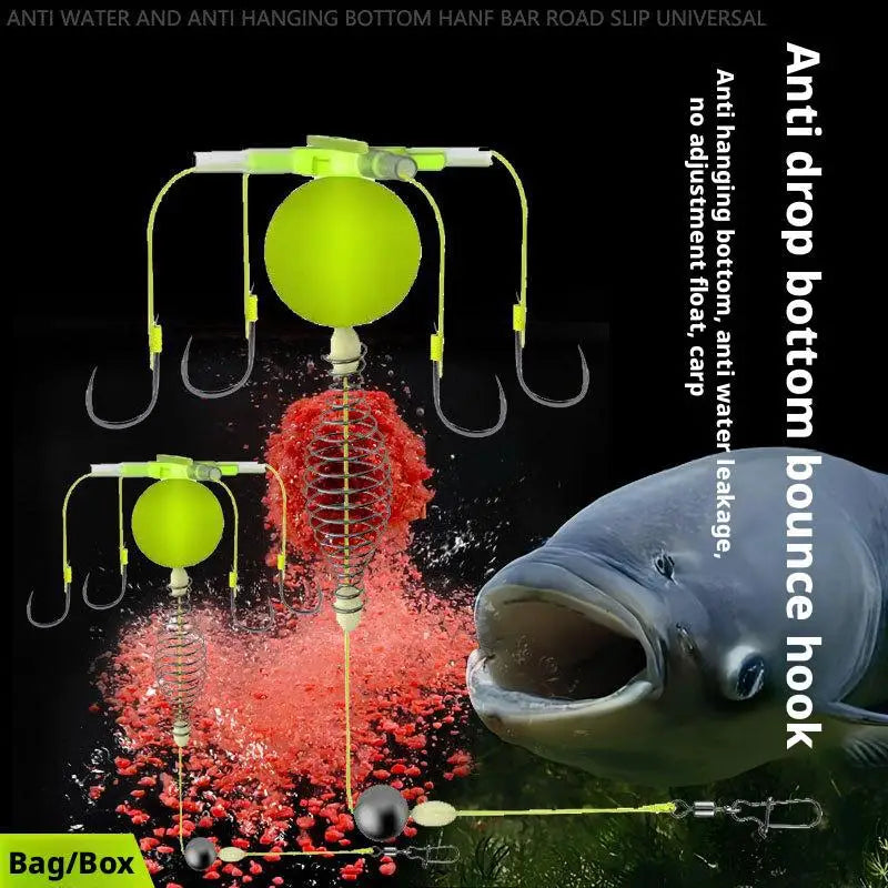All-in-One Feeder Spring Bait Rig with 4 Hooks
