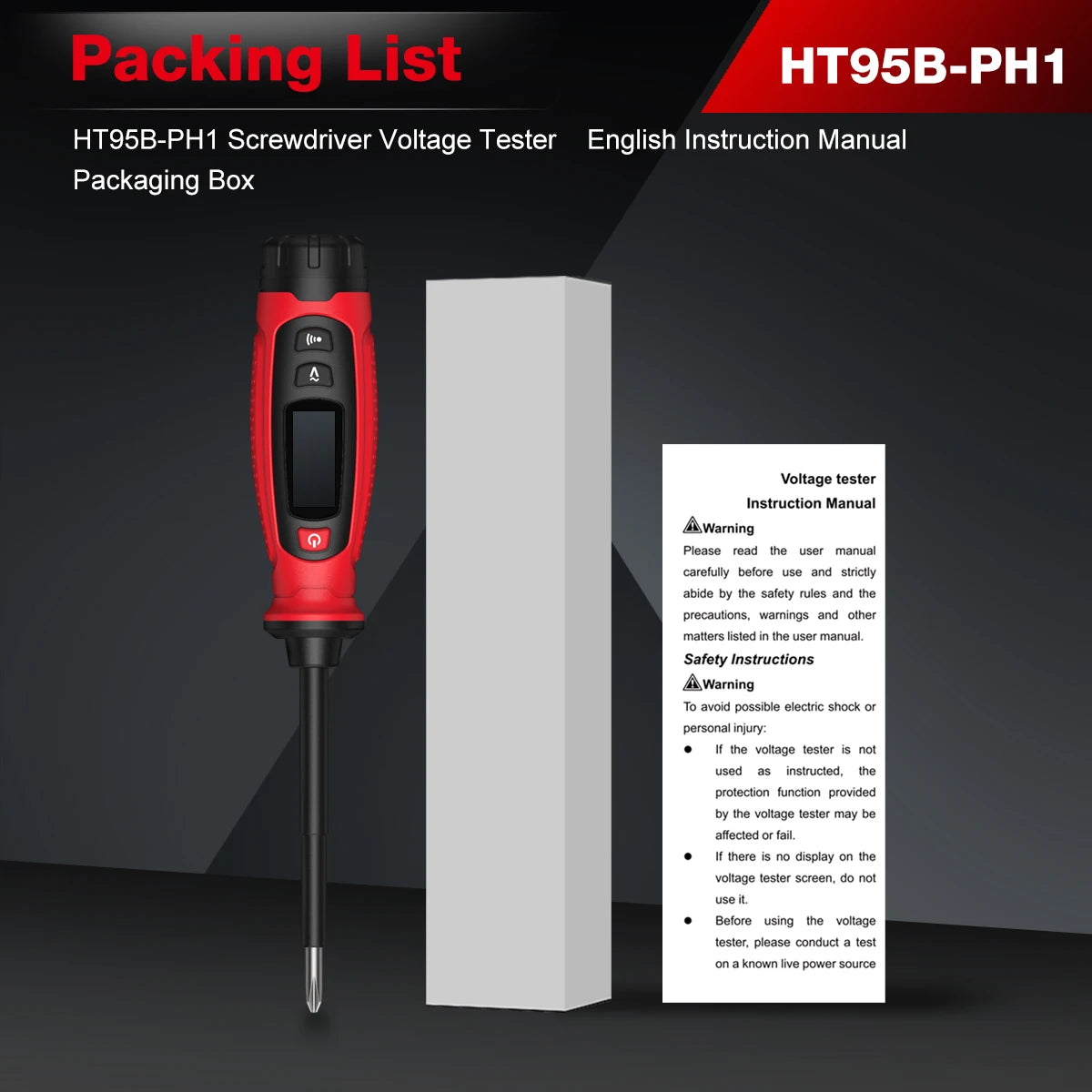 HT95B Digital Screwdriver Voltage Tester