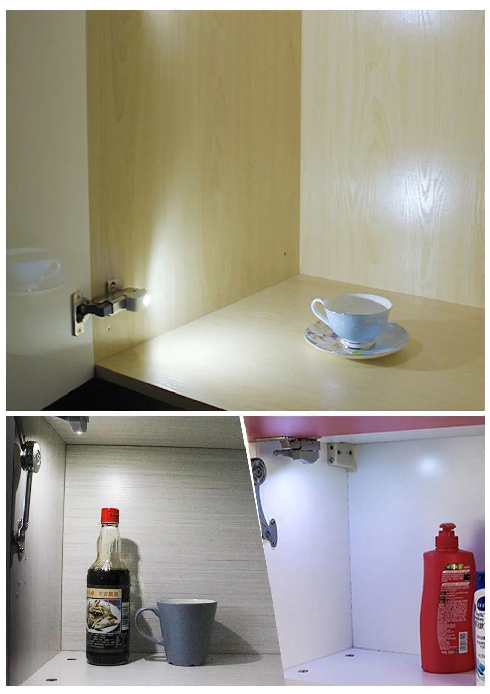 10-Pack LED Cabinet Hinge Lights