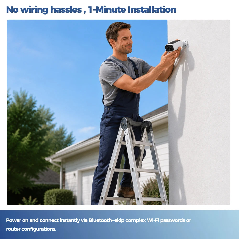 2.5K Solar WiFi Outdoor Security Camera