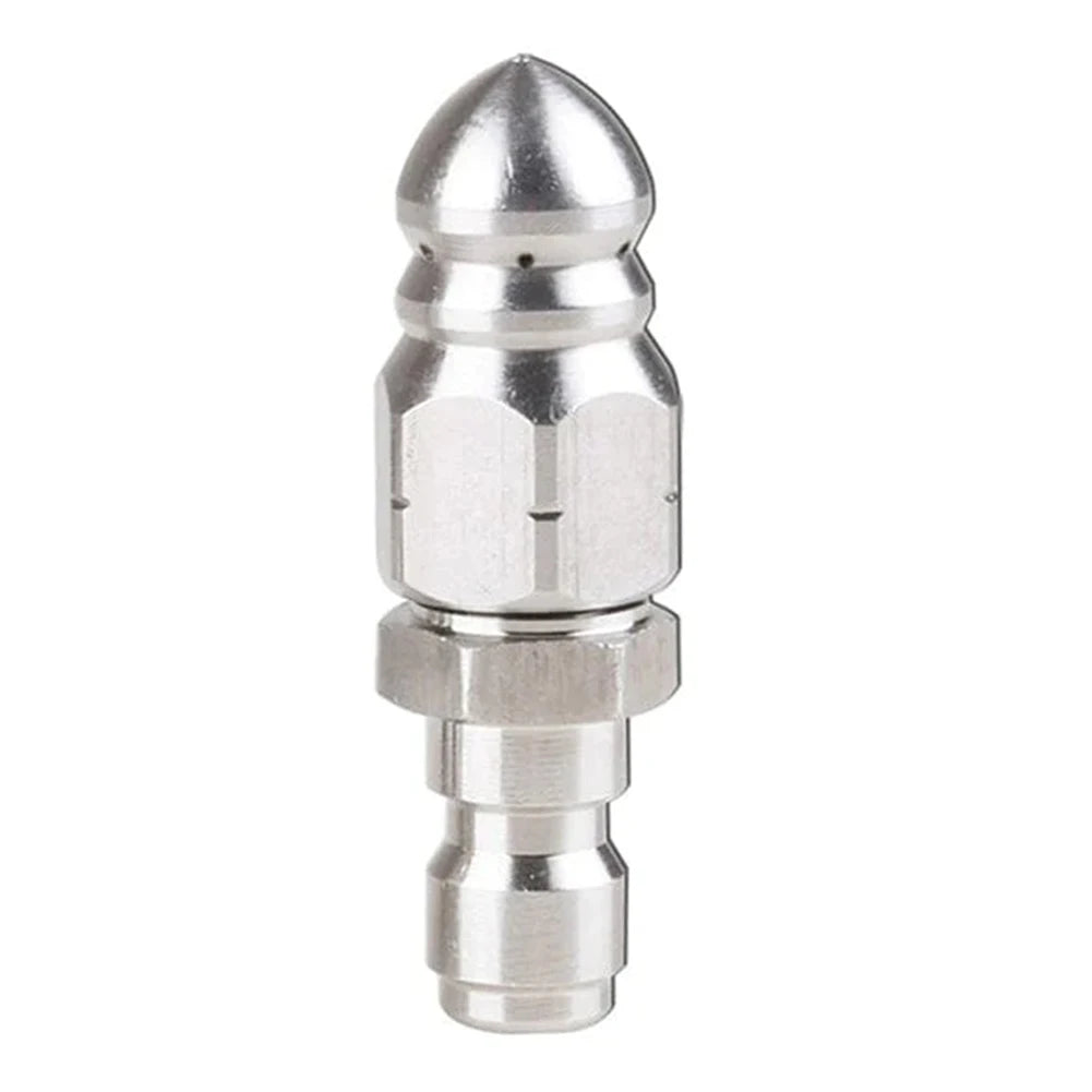 Stainless Steel Sewer Jetter Nozzle (1/4" Quick Connector, 5000 PSI)