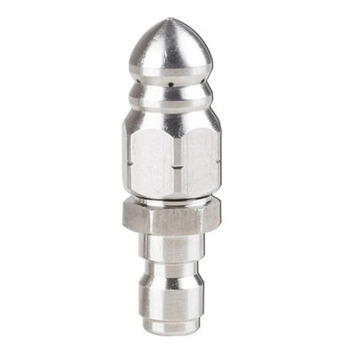 Stainless Steel Sewer Jetter Nozzle (1/4" Quick Connector, 5000 PSI)