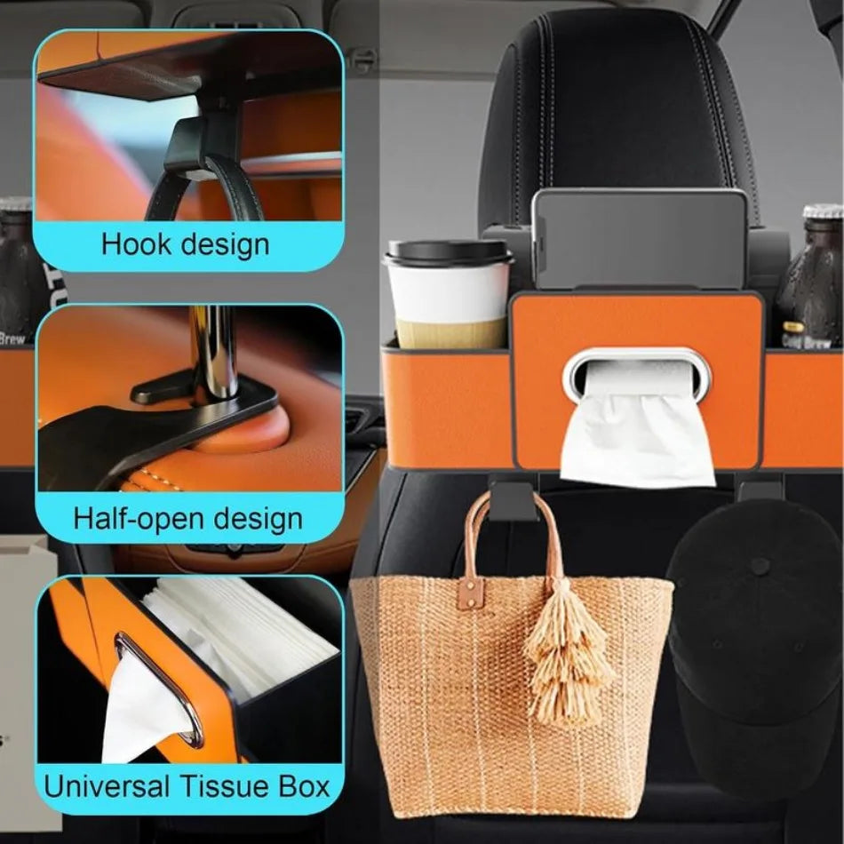 Car Back Seat Storage Organizer