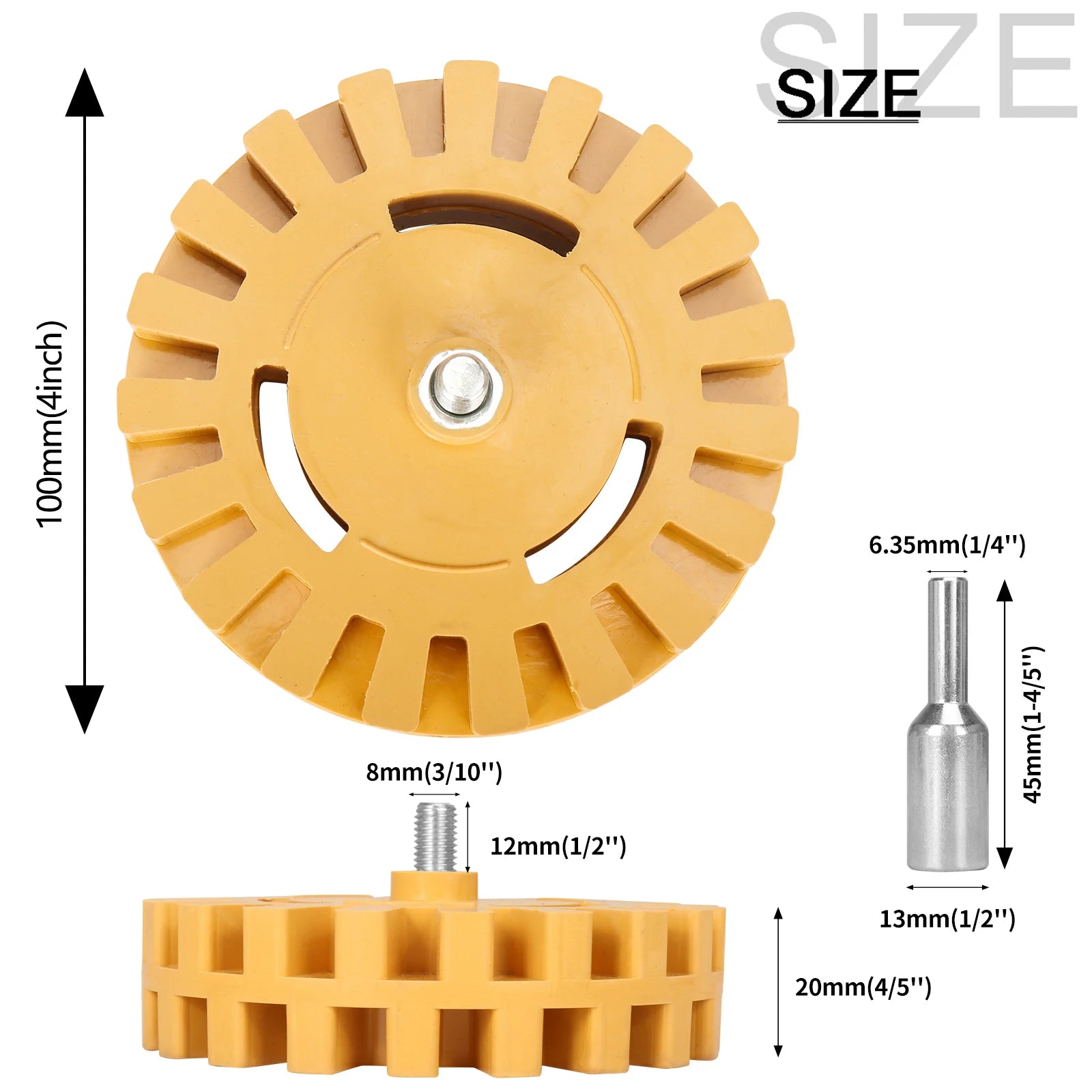 Rubber Eraser Wheel Decal Remover Tool