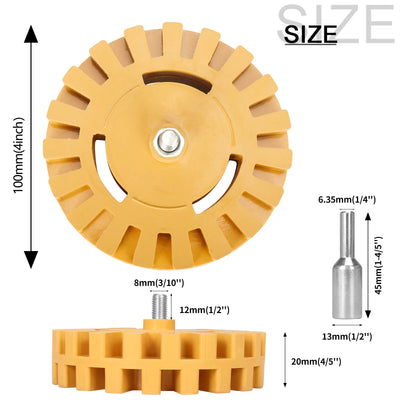 Rubber Eraser Wheel Decal Remover Tool