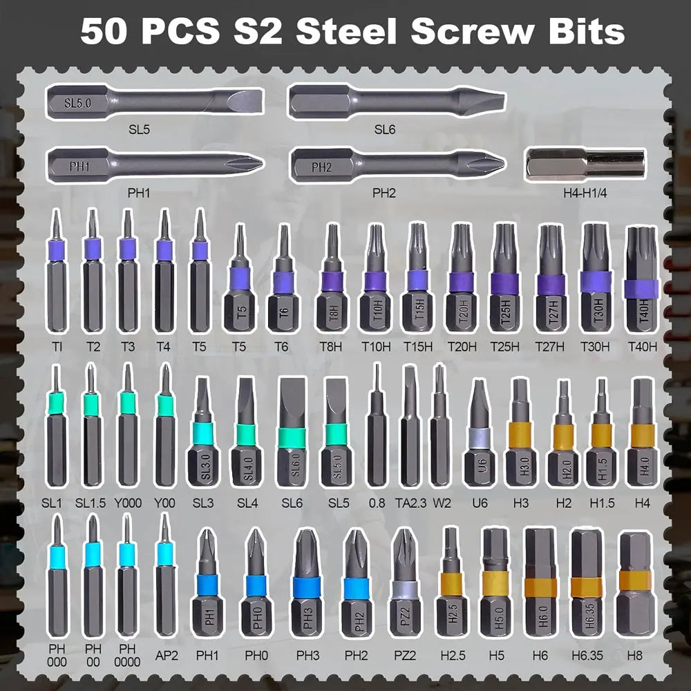 50-in-1 Magnetic Screwdriver Set