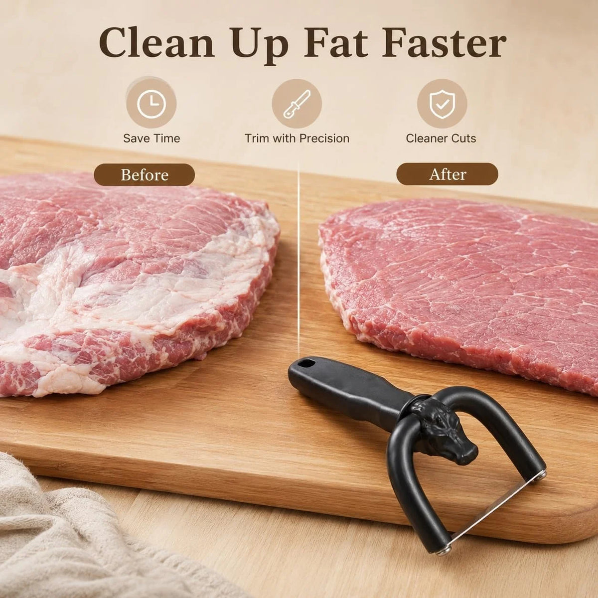 Manual Meat Slicer & Fat Trimmer