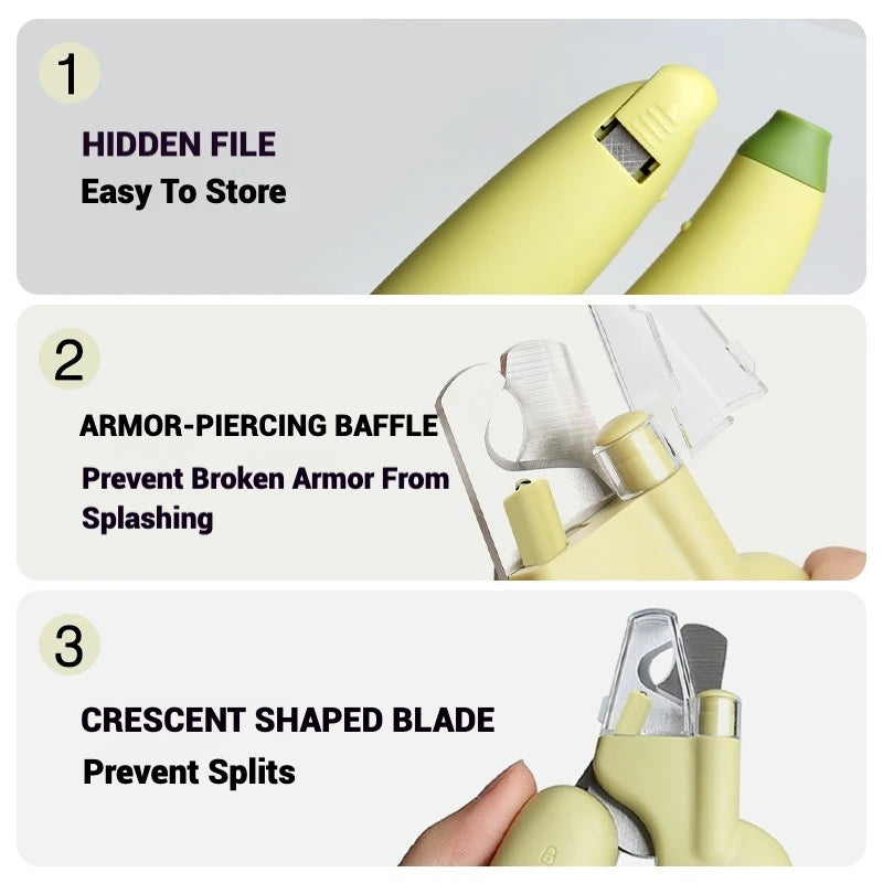 LED Pet Nail Clipper with Safety Guard