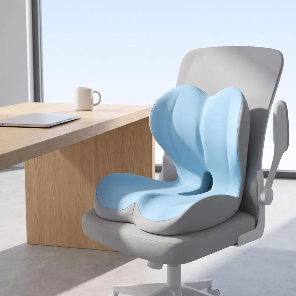 Ergonomic Memory Foam Seat Cushion with Lumbar Support