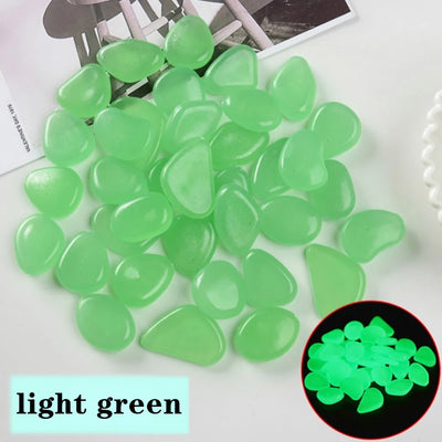 100Pcs Luminous Stones for Garden Path & Walkways