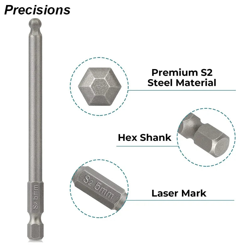 Ball End Hex Bit Set