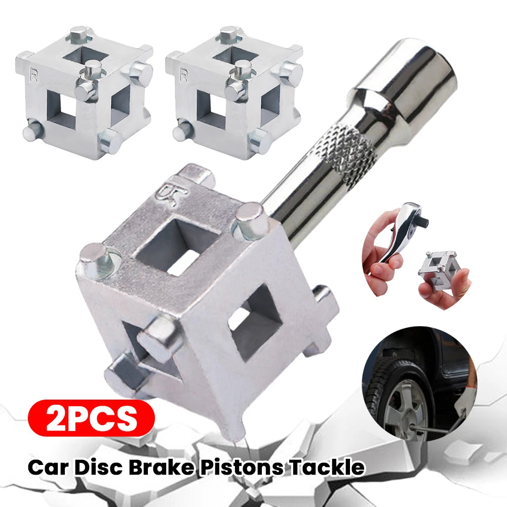 3/8" Drive Rear Disc Brake Caliper Piston Wind-Back Cube Tool
