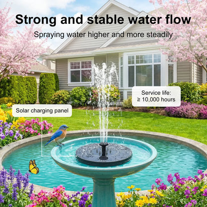 Solar Fountain Pump with LED Lights