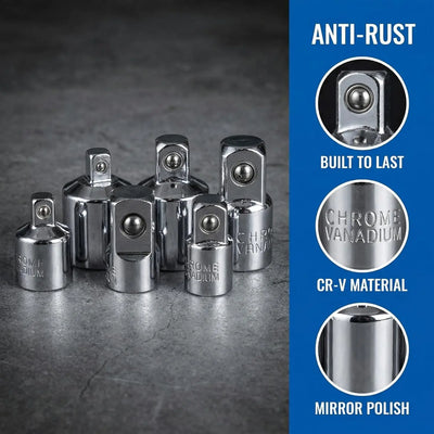 1/4" 3/8" 1/2" Ratchet Socket Adapter & Reducer Set