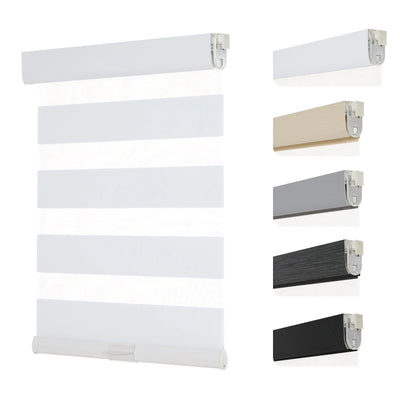 No-Drill Cordless Zebra Blinds