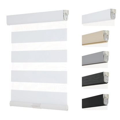 No-Drill Cordless Zebra Blinds