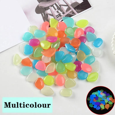 100Pcs Luminous Stones for Garden Path & Walkways