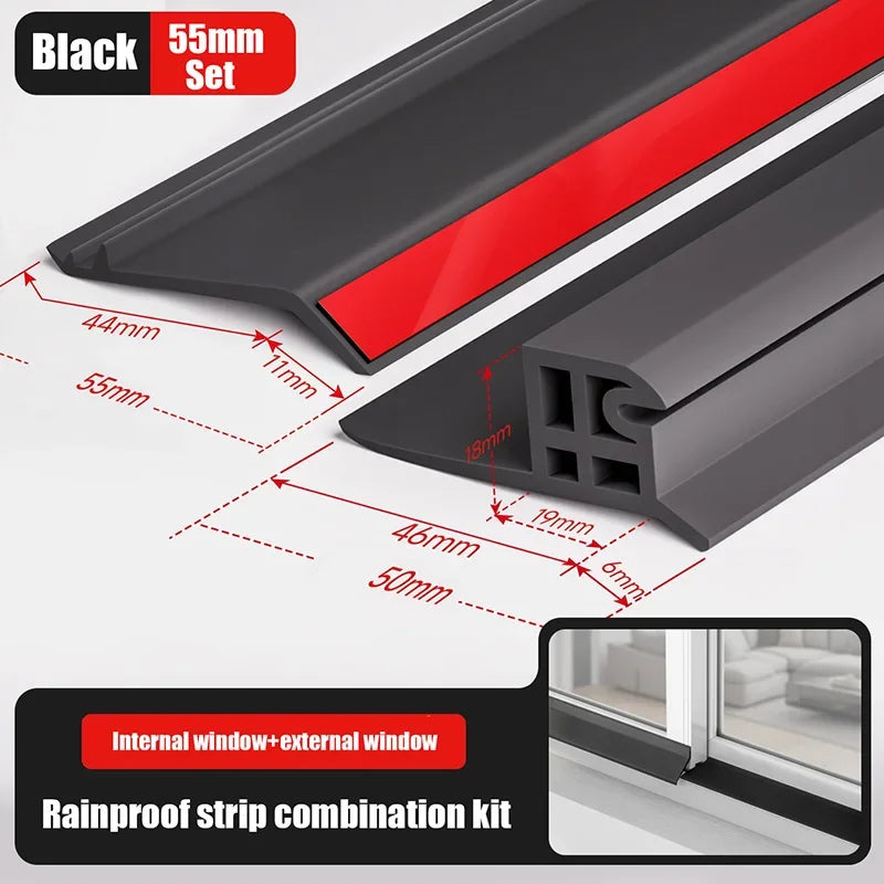 Aluminum Window Water Blocking Bar & Rain Deflector
