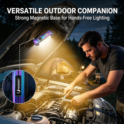 Rechargeable EDC Flashlight with UV, Laser & RGB Light