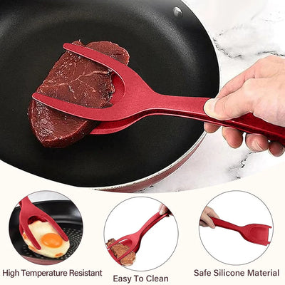 2-in-1 Flip Spatula Tongs