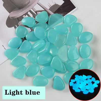 100Pcs Luminous Stones for Garden Path & Walkways