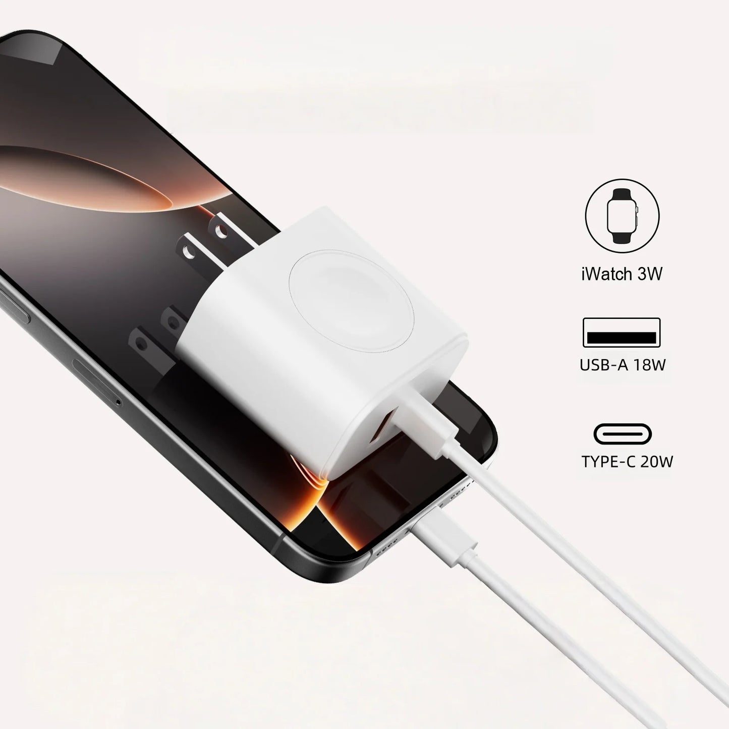 3-in-1 Fast Charging Wall Charger