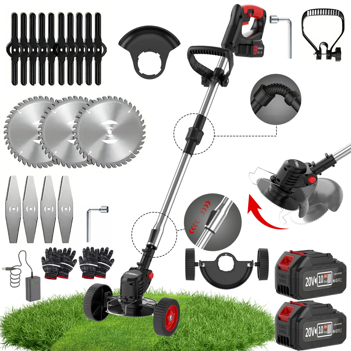 3-in-1 Cordless Weed Trimmer