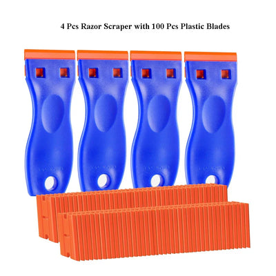 Plastic Razor Scraper with 100 Blades