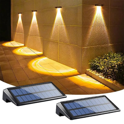 2 Pack Solar Wall Lights – 4 LED Outdoor