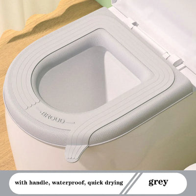 Soft Plush Toilet Seat Cover with Handle – Warm & Reusable