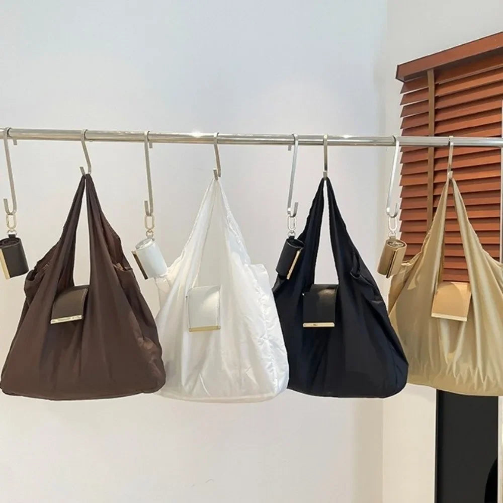 Foldable Reusable Shopping Tote Bag with Keychain