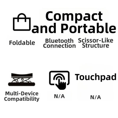 Ultra-Compact Foldable Bluetooth Wireless Keyboard