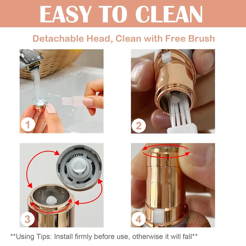 Mini Electric Facial Hair Remover & Eyebrow Trimmer