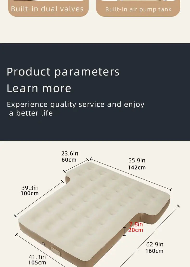 Automatic Inflatable Car Air Mattress Bed