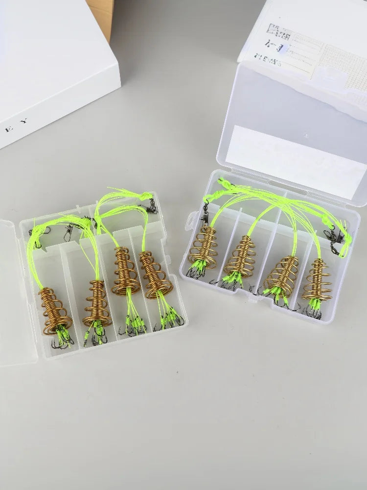4PCS Explosive Carp Spring Hook Set