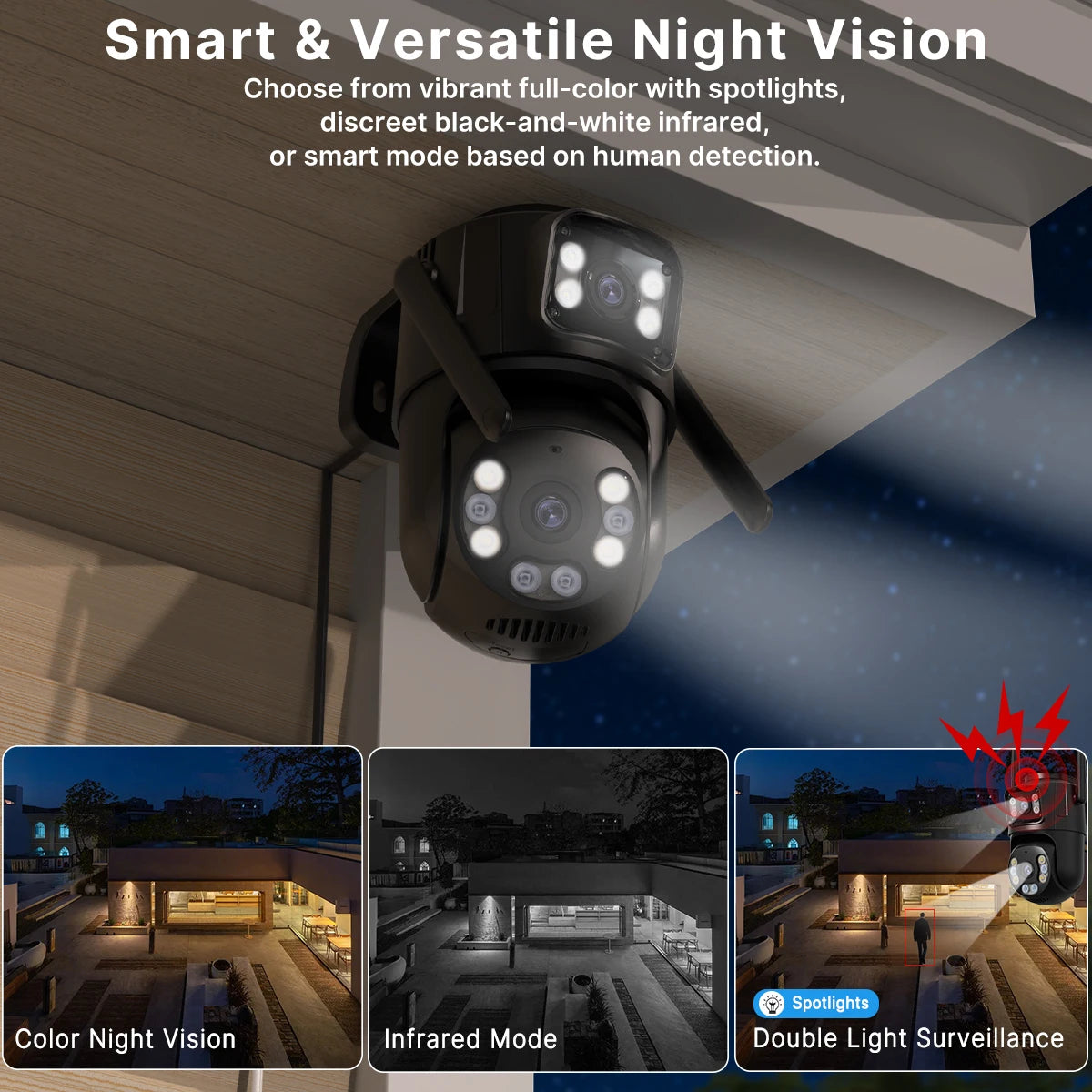 8MP Dual-Lens Outdoor PTZ WiFi Security Camera