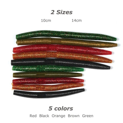Soft Worm Fishing Lures Set 4"/5.5"