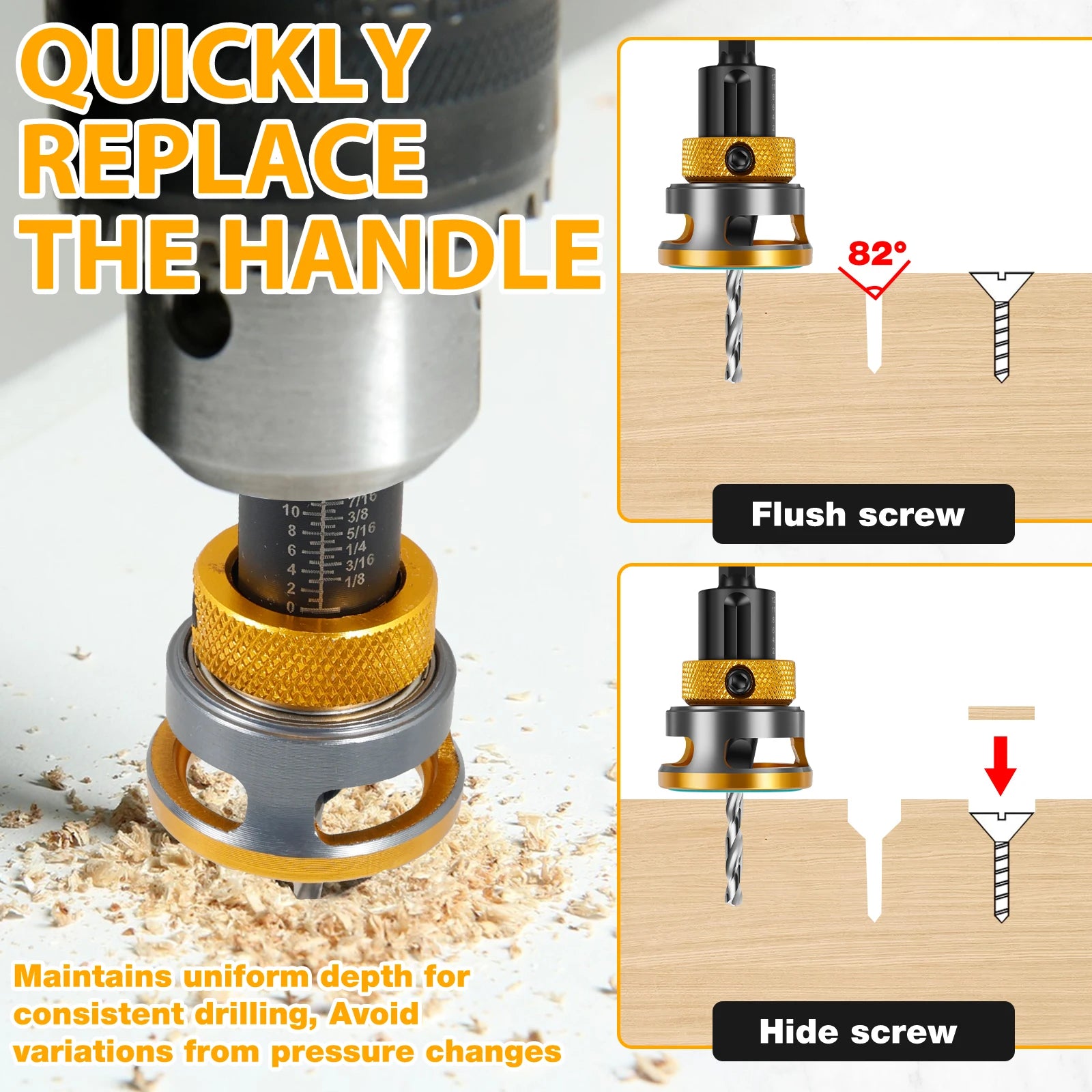 Adjustable Countersink Drill Bit