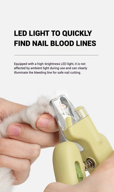 LED Pet Nail Clipper with Safety Guard
