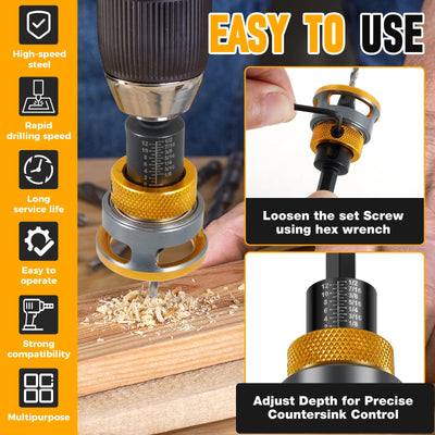 Adjustable Countersink Drill Bit