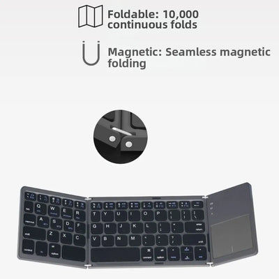 Ultra-Compact Foldable Bluetooth Wireless Keyboard
