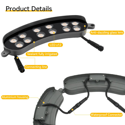 AC110V–265V LED Tree Ring Landscape Light