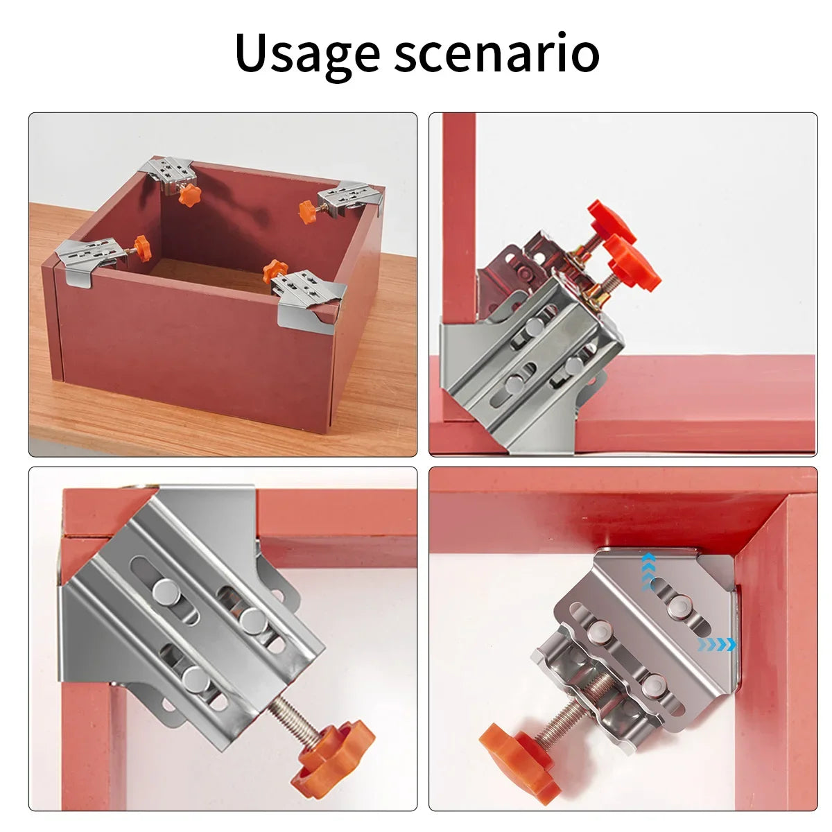 90-Degree Steel Corner Clamp with Adjustable Swing Jaw