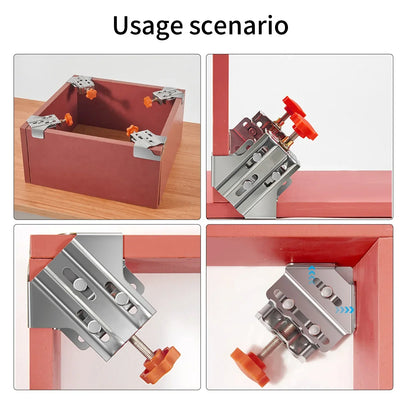 90-Degree Steel Corner Clamp with Adjustable Swing Jaw