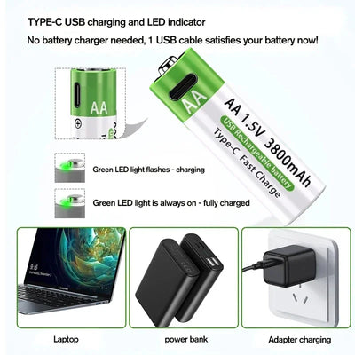 Rechargeable Lithium-Ion Battery AA&AAA