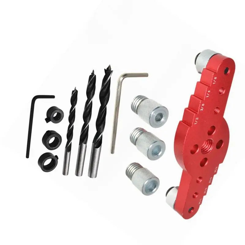 Woodworking Center Hole Locator Drill Jig Kit