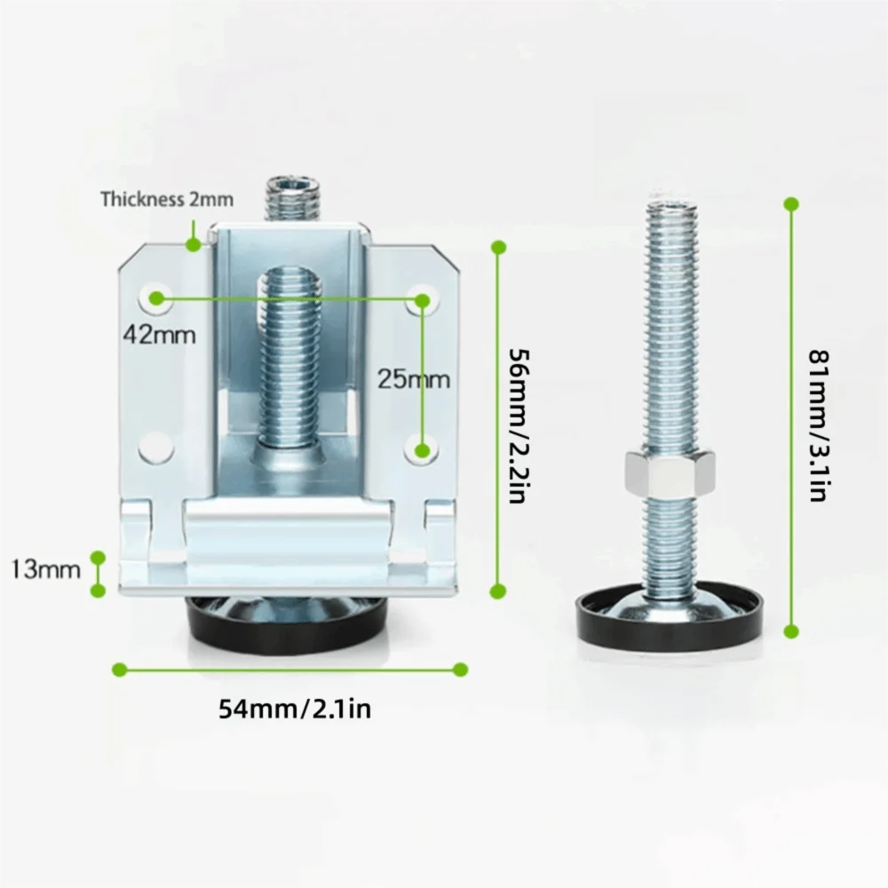 Heavy-Duty Adjustable Furniture Leveling Feet & Brackets